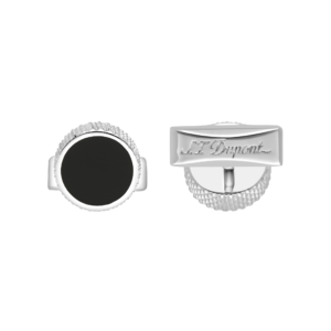 S.T. Dupont Boutons de Manchette Rond Palladium Pointes de Diamant