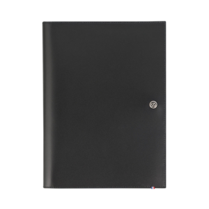 Protege Cahier A5 En Cuir Noir Line D