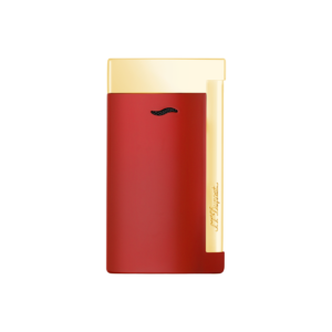 Briquet Slim 7 Rouge Et Finition Doree