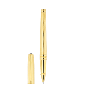 Stylo Roller Line D Eternity Orfevre Large Pointe De Diamant Dore