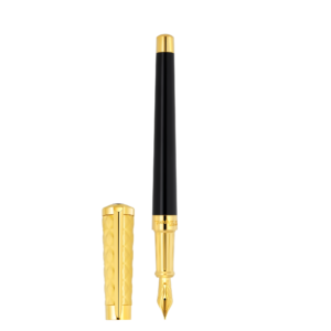 Stylo Plume Liberte Duo Laque Et Orfevre Noir Et Dore
