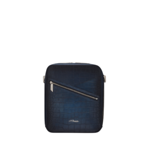 Sacoche Cuir Patine Bleu