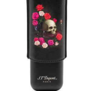 S.T. Dupont Étui Double Cigares Memento Mori Skulls et Roses
